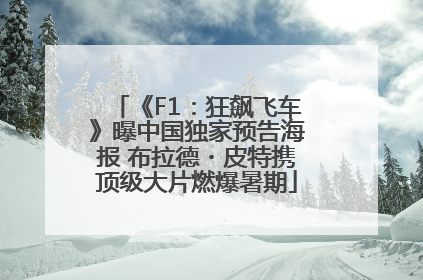 《F1：狂飙飞车》曝中国独家预告海报 布拉德・皮特携顶级大片燃爆暑期