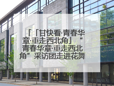 「甘快看·青春华章·重走西北角」“青春华章·重走西北角”采访团走进花舞南山 探寻天水乡村振兴之路
