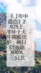 「年中盘点」2025上半年十大牛熊股出炉：两只ST涨超300% 三只北交所股挤进前十