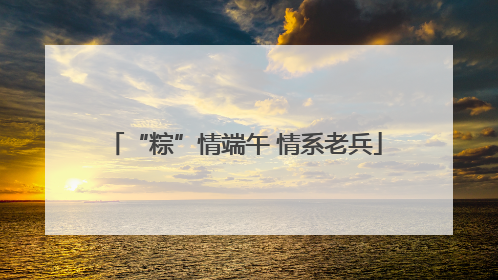 “粽”情端午 情系老兵