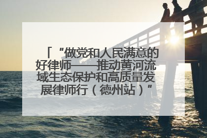 “做党和人民满意的好律师——推动黄河流域生态保护和高质量发展律师行（德州站）”活动成功举办