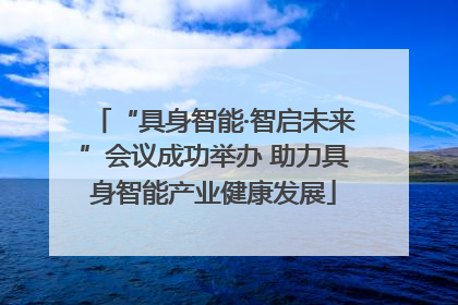 “具身智能·智启未来”会议成功举办 助力具身智能产业健康发展