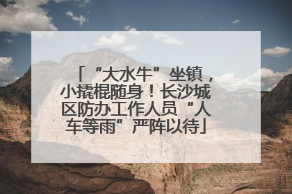 “大水牛”坐镇，小撬棍随身！长沙城区防办工作人员“人车等雨”严阵以待
