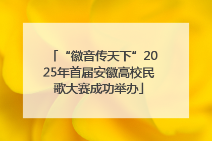 “徽音传天下”2025年首届安徽高校民歌大赛成功举办