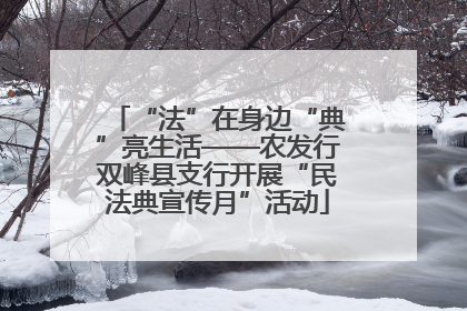 “法”在身边“典”亮生活——农发行双峰县支行开展“民法典宣传月”活动