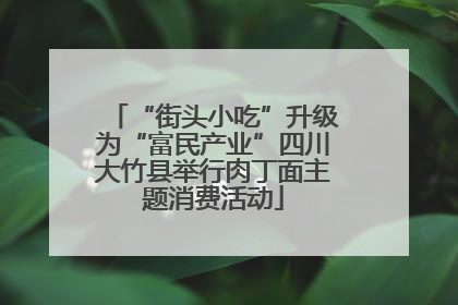 “街头小吃”升级为“富民产业”四川大竹县举行肉丁面主题消费活动