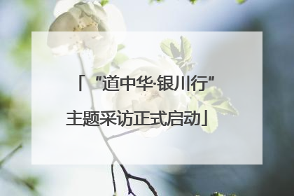 “道中华·银川行”主题采访正式启动