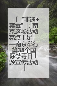 “非遗+禁毒”：南京这场活动亮点十足——南京举行第38个国际禁毒日主题宣传活动