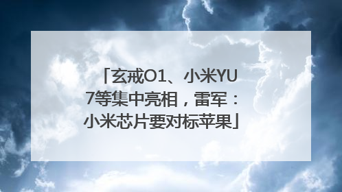 玄戒O1、小米YU7等集中亮相，雷军：小米芯片要对标苹果