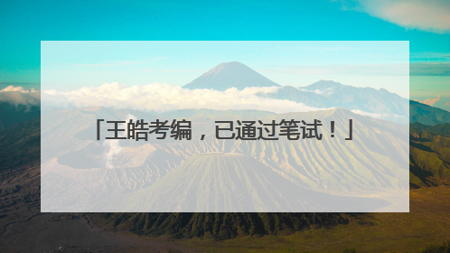王皓考编，已通过笔试！