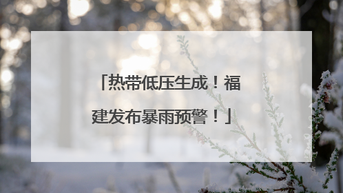 热带低压生成！福建发布暴雨预警！