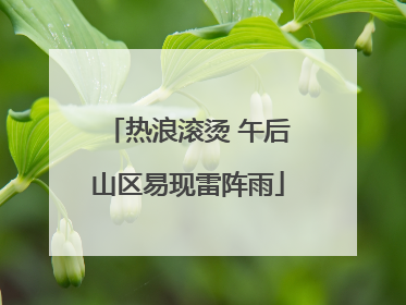热浪滚烫 午后山区易现雷阵雨