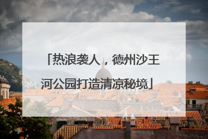 热浪袭人，德州沙王河公园打造清凉秘境