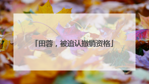 田蓉，被追认撤销资格