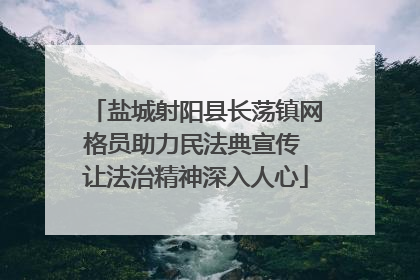 盐城射阳县长荡镇网格员助力民法典宣传 让法治精神深入人心