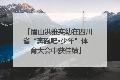 眉山洪雅实幼在四川省“奔跑吧•少年”体育大会中获佳绩