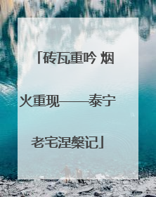 砖瓦重吟 烟火重现——泰宁老宅涅槃记