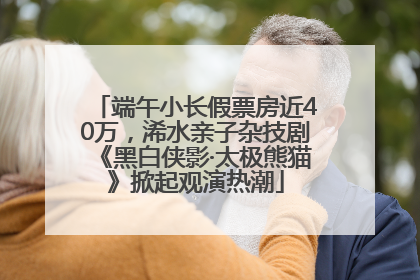 端午小长假票房近40万，浠水亲子杂技剧《黑白侠影·太极熊猫》掀起观演热潮
