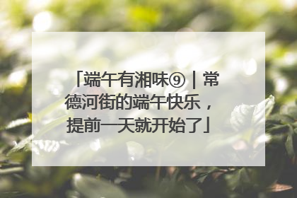 端午有湘味⑨｜常德河街的端午快乐，提前一天就开始了