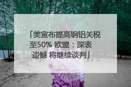 美宣布提高钢铝关税至50% 欧盟：深表遗憾 将继续谈判