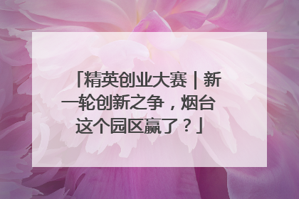 精英创业大赛｜新一轮创新之争，烟台这个园区赢了？