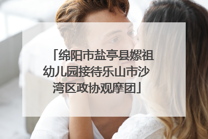 绵阳市盐亭县嫘祖幼儿园接待乐山市沙湾区政协观摩团
