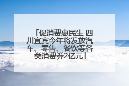 促消费惠民生 四川宜宾今年将发放汽车、零售、餐饮等各类消费券2亿元