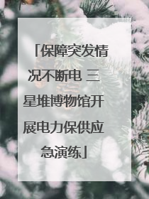 保障突发情况不断电 三星堆博物馆开展电力保供应急演练