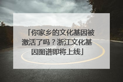 你家乡的文化基因被激活了吗？浙江文化基因图谱即将上线