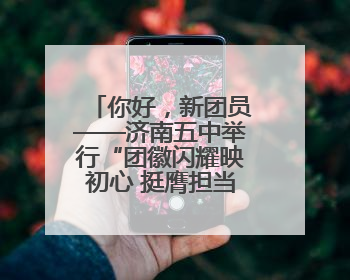 你好，新团员——济南五中举行“团徽闪耀映初心 挺膺担当建新功”主题团日活动
