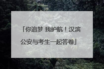 你追梦 我护航！汉滨公安与考生一起答卷