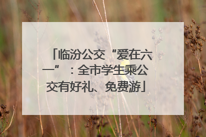 临汾公交“爱在六一”：全市学生乘公交有好礼、免费游