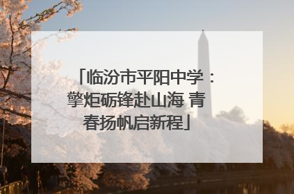 临汾市平阳中学：擎炬砺锋赴山海 青春扬帆启新程