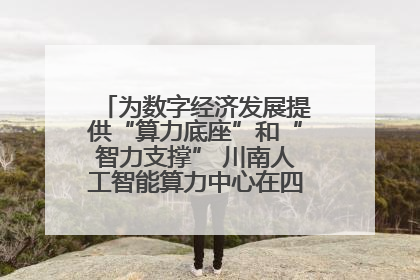 为数字经济发展提供“算力底座”和“智力支撑” 川南人工智能算力中心在四川泸州启动