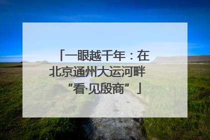 一眼越千年：在北京通州大运河畔“看·见殷商”
