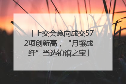 上交会意向成交572项创新高，“月壤成纤”当选镇馆之宝