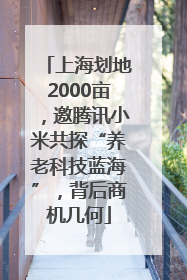 上海划地2000亩，邀腾讯小米共探“养老科技蓝海”，背后商机几何