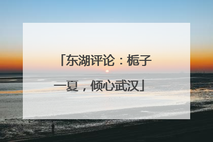 东湖评论：栀子一夏，倾心武汉
