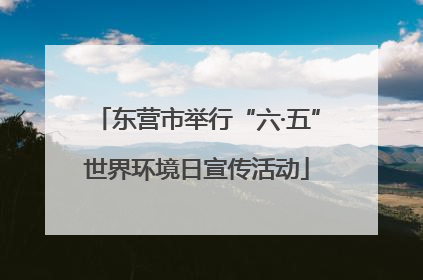 东营市举行“六·五”世界环境日宣传活动