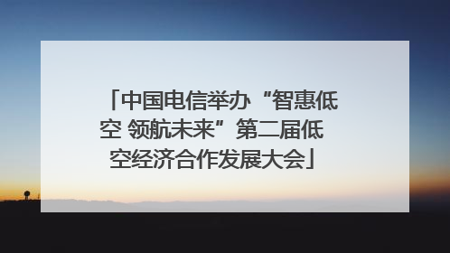 中国电信举办“智惠低空 领航未来”第二届低空经济合作发展大会
