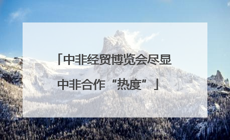 中非经贸博览会尽显中非合作“热度”