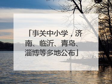 事关中小学，济南、临沂、青岛、淄博等多地公布