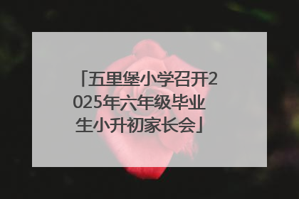 五里堡小学召开2025年六年级毕业生小升初家长会
