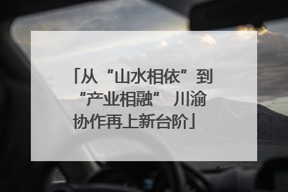 从“山水相依”到“产业相融” 川渝协作再上新台阶