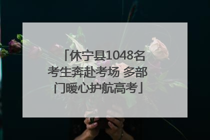 休宁县1048名考生奔赴考场 多部门暖心护航高考