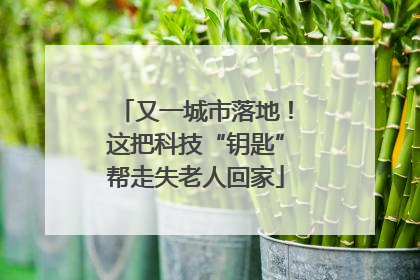 又一城市落地！这把科技“钥匙”帮走失老人回家