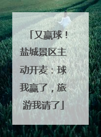 又赢球！盐城景区主动开麦：球我赢了，旅游我请了
