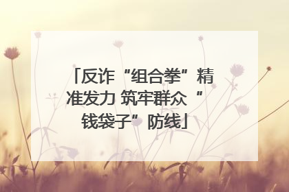 反诈“组合拳”精准发力 筑牢群众“钱袋子”防线