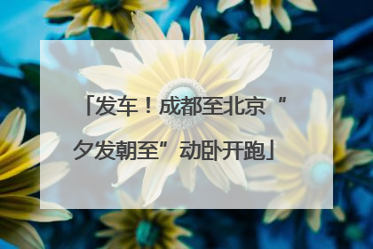 发车！成都至北京“夕发朝至”动卧开跑