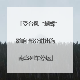 受台风“蝴蝶”影响 部分进出海南岛列车停运